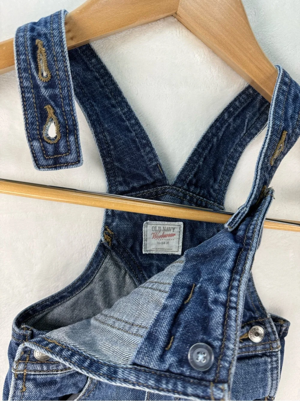 Old Navy Workwear Denim Carpenter Overalls Baby 18-24M